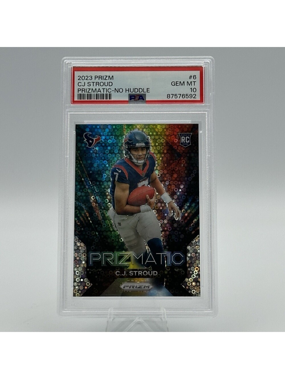 C.J. Stroud 2023 Panini Prizm No Huddle Prizmatic Rookie PSA 10 GEM MINT